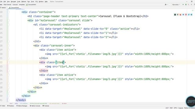 How to Create Carousel Using (Flask & Bootstrap) ? | Tamil смотреть онлайн