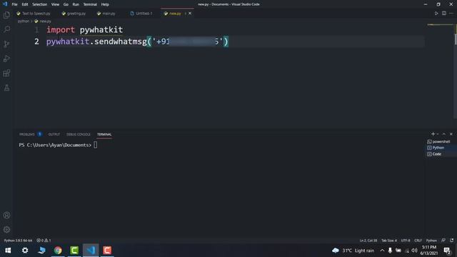WHATSAPP AUTOMATE WITH PYTHON ? || EASILY EXPLAINED CODE || 2021 смотреть онлайн