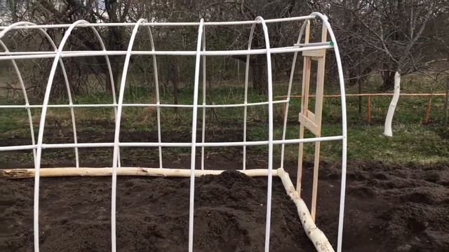 Теплица из ПВХ труб часть 1