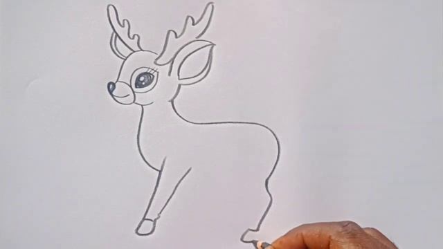 how to draw deer drawing easy step by step@Kids Drawing Talent смотреть онлайн