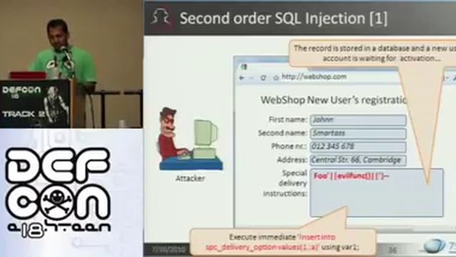 Defcon 18 Hacking Oracle from web apps Sumit Siddharth смотреть онлайн