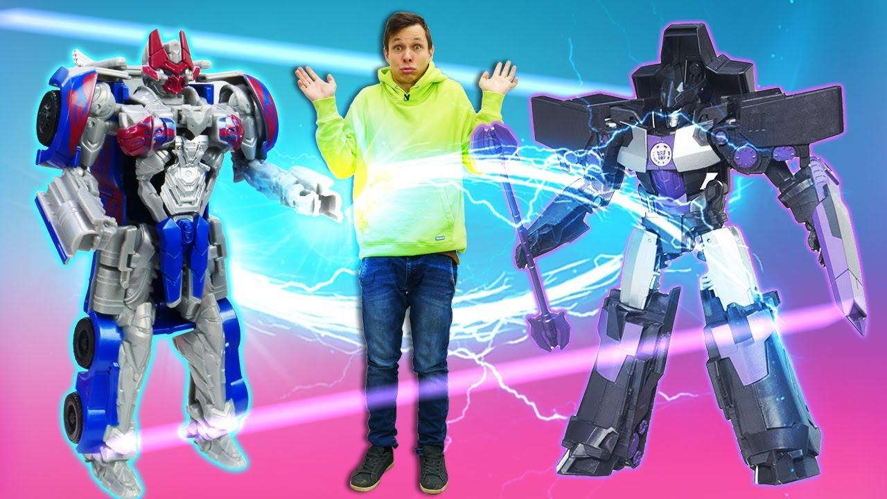 Роботы Трансформеры – Сражения Оптимуса Прайма и Мегатрона! – Видео игры битвы с БейБлэйд Бёрст смотреть онлайн