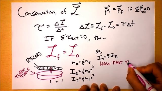 Conservation of Angular Momentum Theory and Worked Example | Doc Physics смотреть онлайн