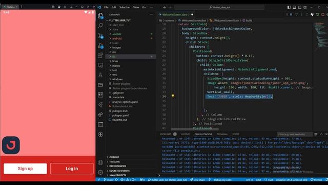#5 Login/Sign up screen - How to build Uber App with Flutter (Full project) смотреть онлайн