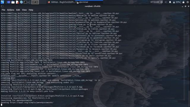 Profil3r - OSINT tool that allows you to find a person's accounts and breached emails | Kali Linux смотреть онлайн