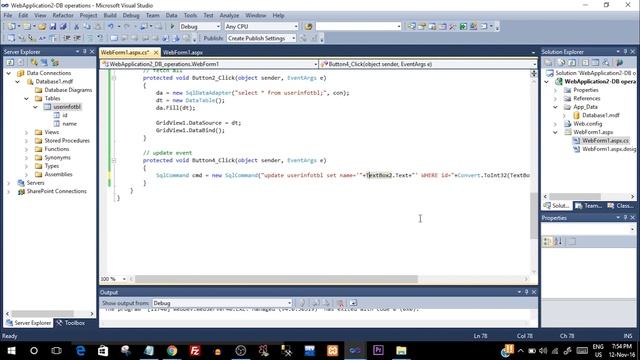 ASP.NET Update Database in C# - Database Operations in ASP.NET with C# & MSSQL смотреть онлайн