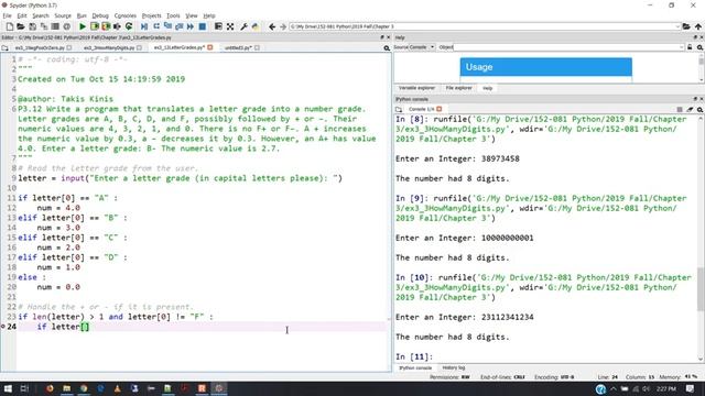Programming in Python - Chapter 3 Exercises - Fall 2019 смотреть онлайн