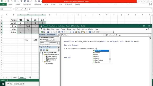 Excel VBA Cell selection Event with if condition смотреть онлайн