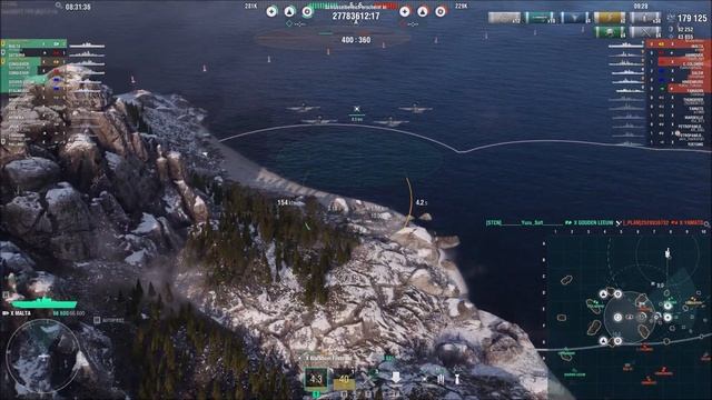 WOWS *new* Malta Destroy enemies смотреть онлайн