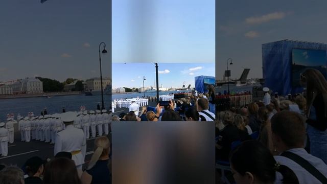 Парад на день Военно-морского флота в Санкт-Петербурге в 2019 году (день вмф в спб 2019) репетиция смотреть онлайн
