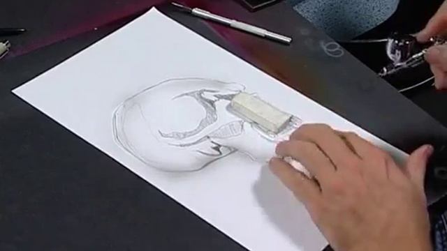 Аэрография.Рисуем череп
