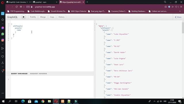 Demonstrasi Menjalankan GraphQL Pada Website Online смотреть онлайн