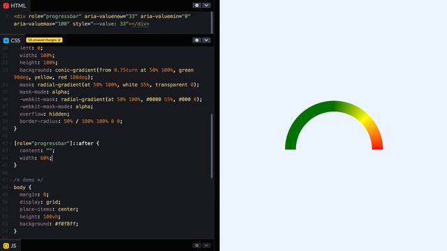 How to create a semi-circular progress bar with HTML and CSS смотреть онлайн