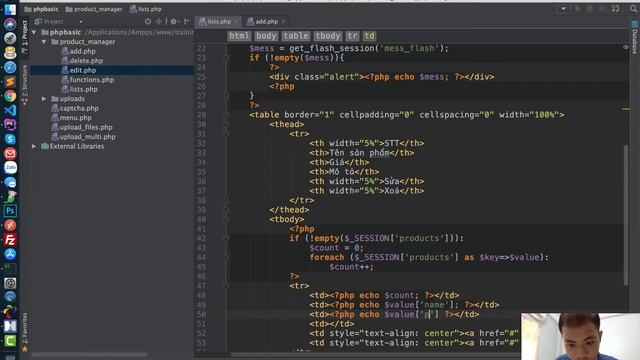 Quản lý sản phẩm bằng Session PHP - Phần 2: Hiển thị sản phẩm смотреть онлайн