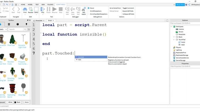 Roblox Studio Tutorial: Touch Events (Changing Other Parts) смотреть онлайн