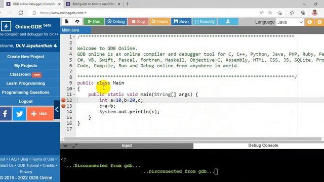 Online GDP Compiler for Java Programming смотреть онлайн