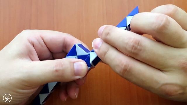 ЧАСЫ из змейки Рубика - схема сборки. Фигура № 101 смотреть онлайн