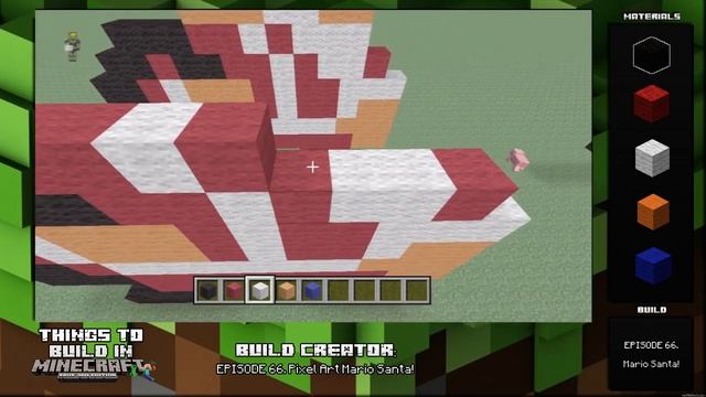 Things to build in Minecraft Xbox 360 Edition Ep. 66. Pixel Art Mario Santa. смотреть онлайн