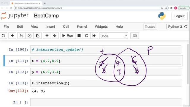 009 Python Set Understanding Set Venn Diagram & Operations Intersection update смотреть онлайн