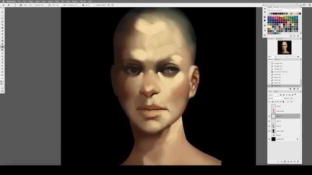 Concept Art Exercise: Painting Female Faces with Digital Art смотреть онлайн