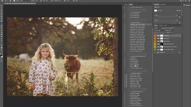 The Joy Of Light Collection Photoshop Actions - Golden Glow Girl & Cow Edit смотреть онлайн