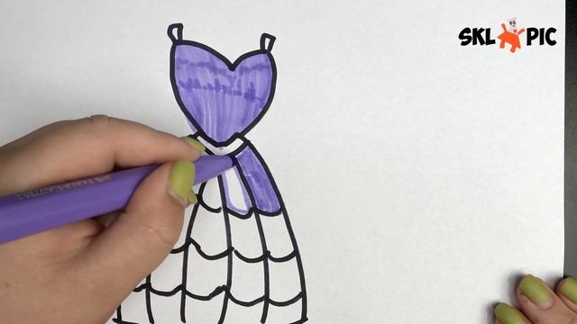 How To Draw A Beautiful Dress? Как Нарисовать Красивое Платье? Chiroyli, Qizlar Ko'ylagini Chizish! смотреть онлайн