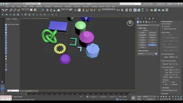 геометрические фигуры в 3ds max смотреть онлайн