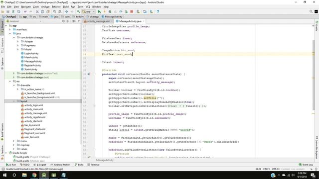 Chat App with Firebase Part 7 - Send Message - Android Studio Tutorial смотреть онлайн