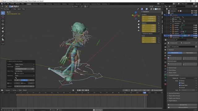 Blender Metarig Mixamo Import Export Tutorial using EXPY Kit смотреть онлайн