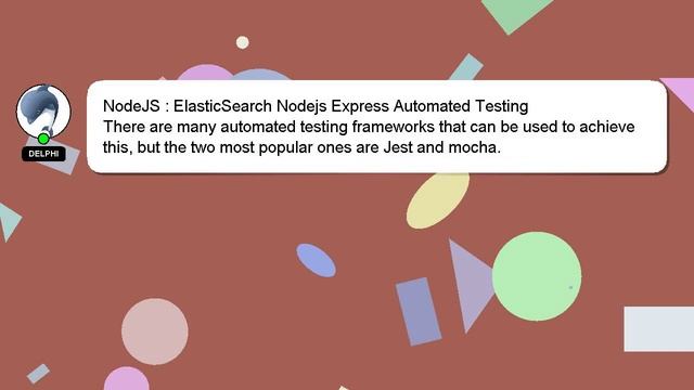 NodeJS : ElasticSearch Nodejs Express Automated Testing смотреть онлайн