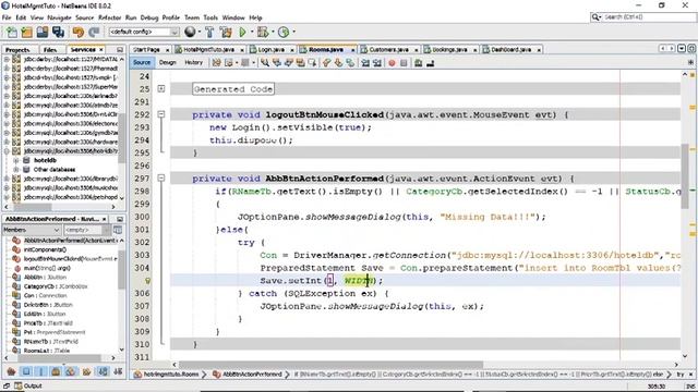 Hotel Management System Using Java Part 1 смотреть онлайн