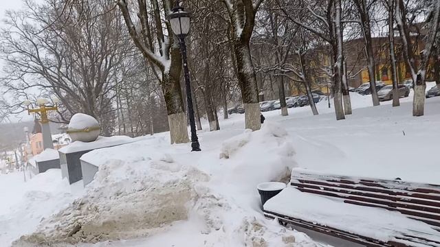 Брянск.Прогулка по центру в январе 2022. смотреть онлайн