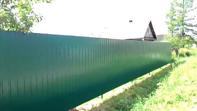 Как сделать забор из профлиста смотреть онлайн