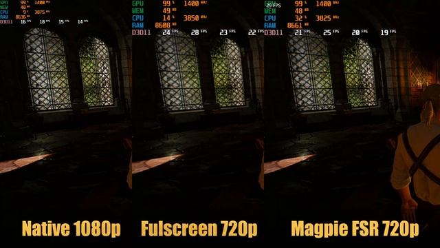 The Witcher 3 Magpie FSR tests 720p to 1080p on Ryzen 3400g Vega 11 смотреть онлайн