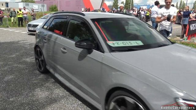 500HP Audi RS3 8V Sportback with Milltek Exhaust - LOUD Accelerations, Crackles & Launch Controls смотреть онлайн