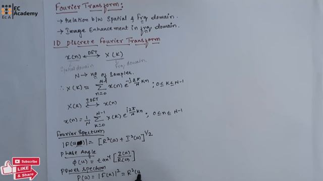 DIP#22 1D & 2D dft for image enhancement in frequency domain in image processing || EC Academy смотреть онлайн