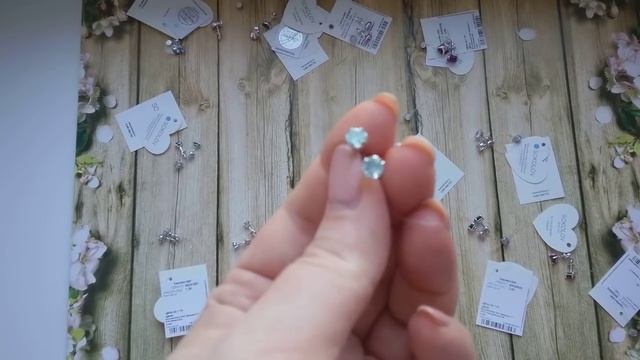 Серьги- пуссеты с гранатами, топазами от SOKOLOV! смотреть онлайн