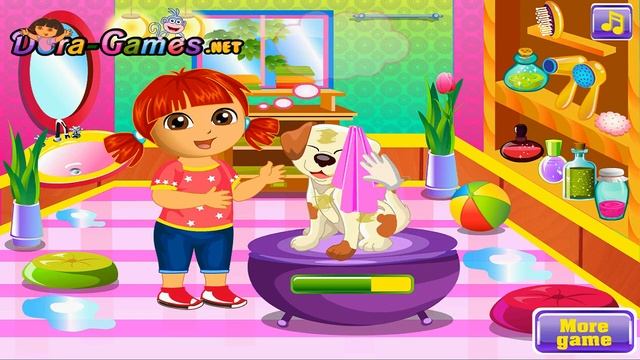 Dora Puppy Caring Game - Puppy, Animal, Dogs Caring TV Program, Film Character - Dora The Explorer смотреть онлайн