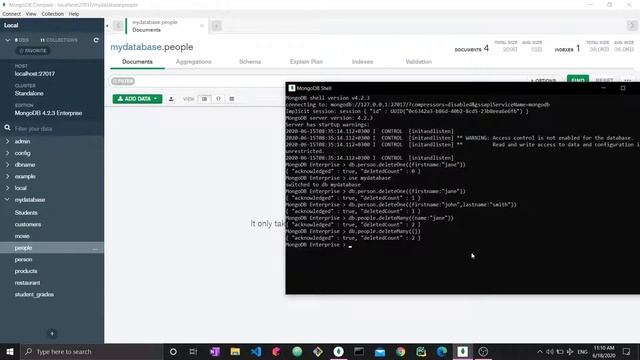 Getting Started with MongoDB tutorial: Delete Data [for beginners] смотреть онлайн