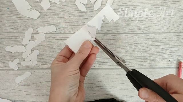 Зимняя поделка для детей. Минимум материалов. Развиваем фантазию. смотреть онлайн