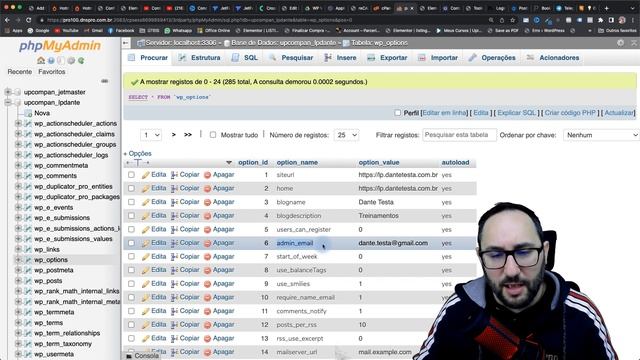 Como alterar o E-mail Administrativo do WordPress via PHP MyAdmin смотреть онлайн