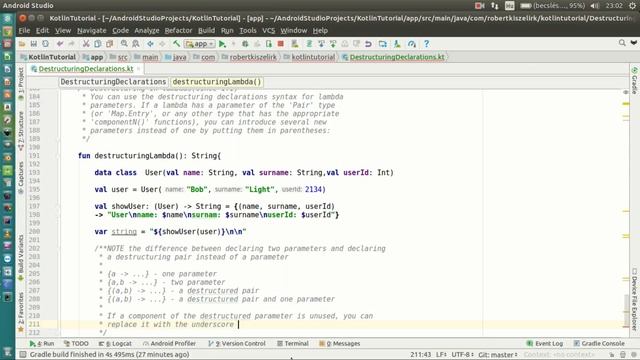 Android Kotlin Tutorial #148 - Destructuring Declarations - in Lambdas смотреть онлайн