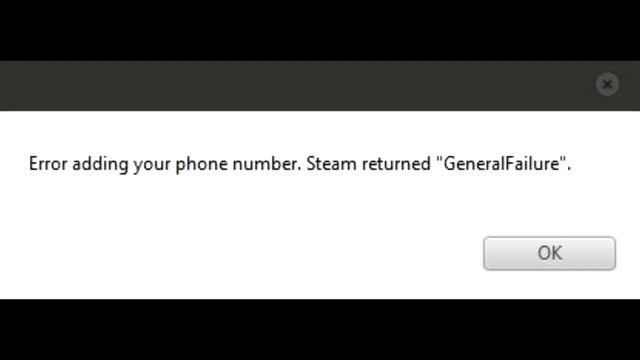 Error adding your phone number Steam returned GeneralFailure смотреть онлайн