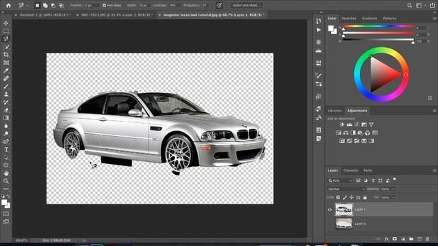Photoshop Tutorial Magnetic Lasso Tool смотреть онлайн