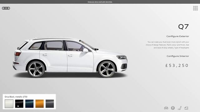 3D Configurator for AUDI | DEMO | Sketchfab смотреть онлайн