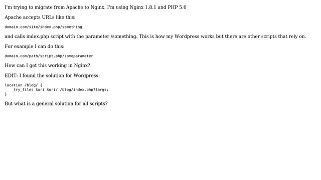 DevOps & SysAdmins: Getting Nginx working with /index.php/something смотреть онлайн