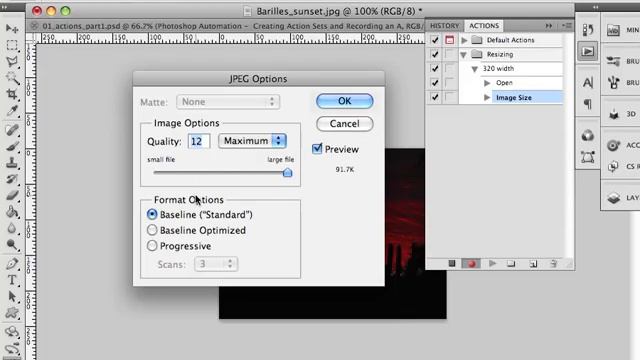 Adobe Photoshop CS5 Automation - Action Sets and Recording Actions смотреть онлайн