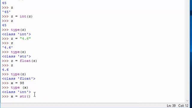 How to check type of a variable | Type conversion | The eval() function in python (Hindi) смотреть онлайн