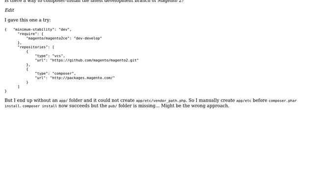 Magento: How to composer-require Magento2 develop branch? смотреть онлайн
