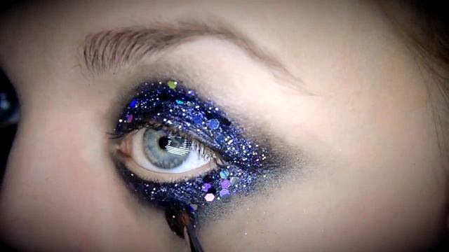 Tutorial. Halloween Starlight Night - Glitter Eye Makeup with NYX Cosmetics смотреть онлайн